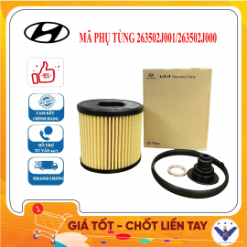 [Hàng chính hãng] Lọc nhớt (máy xăng 2.0) xe Custin, Tucson(22-23), Sportage(22-23), Sonata(22-23)