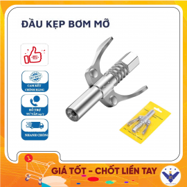 Kẹp đầu bơm mỡ 2 cánh 6 chấu tự khóa thông minh