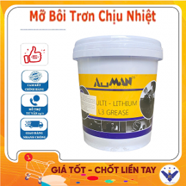 Mỡ xô bôi trơn chịu nhiệt AUMAN Lithium Grease chịu nhiệt 180 độ L3 xô 15kg