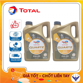 COMBO 2 can 5L dầu nhớt ô tô cao cấp tổng hợp Total Quarzt 9000 0W-30 - CB2-QUARTZ9000