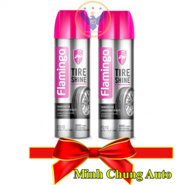 COMBO 2 Bình xịt dưỡng bóng lốp xe ô tô, xe máy Flamingo Tire Shine 500ml - CB2-FL-F010