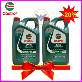 COMBO 2 Dầu nhớt ô tô Castrol CRB Turbomax 20W-50 can 5L API CH-4