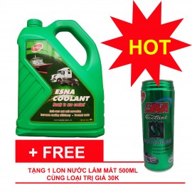 [QUÀ TẶNG] Nước làm mát xe ô tô màu xanh Esna Coolant 4L tặng lon 500ml