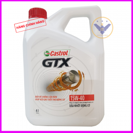 Dầu nhớt ô tô cao cấp Castrol GTX 15W-40 SN-CF can 4 lít