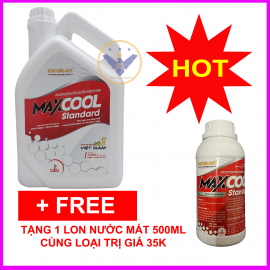 [QUÀ TẶNG] Nước làm mát xe ô tô màu đỏ Maxcool 4L tặng lon 500ml