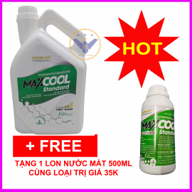 Nước làm mát xe ô tô màu xanh Maxcool Standard can 4L tặng lon 500ml