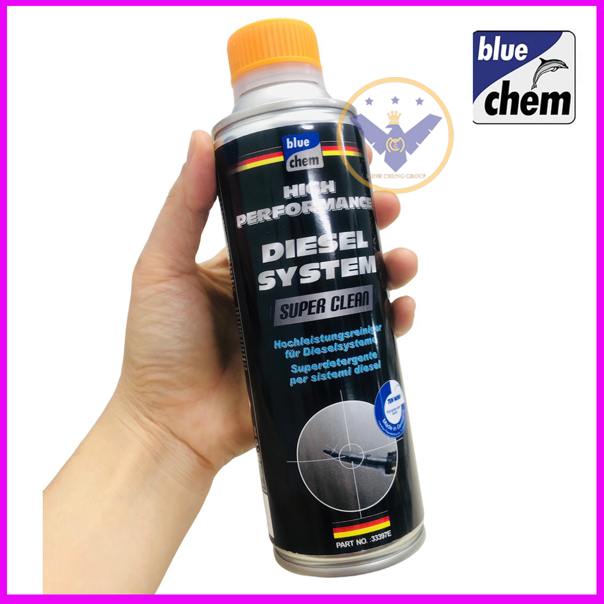 Phụ gia Súc rửa động cơ xe ô tô, xe máy Bluechem Oil System Cleaner 