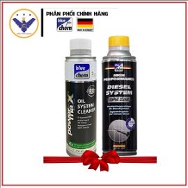 COMBO Súc rửa động cơ + vệ sinh hệ thống máy dầu diezel Bluechem