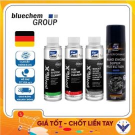 COMBO 4 sản phẩm chăm sóc xe ô tô máy xăng Bluechem