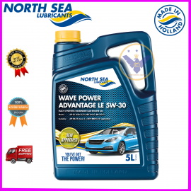 Dầu nhớt ô tô cao cấp tổng hợp toàn phần North Sea Advantage LE 5W-30 can 5L - Made in Holland